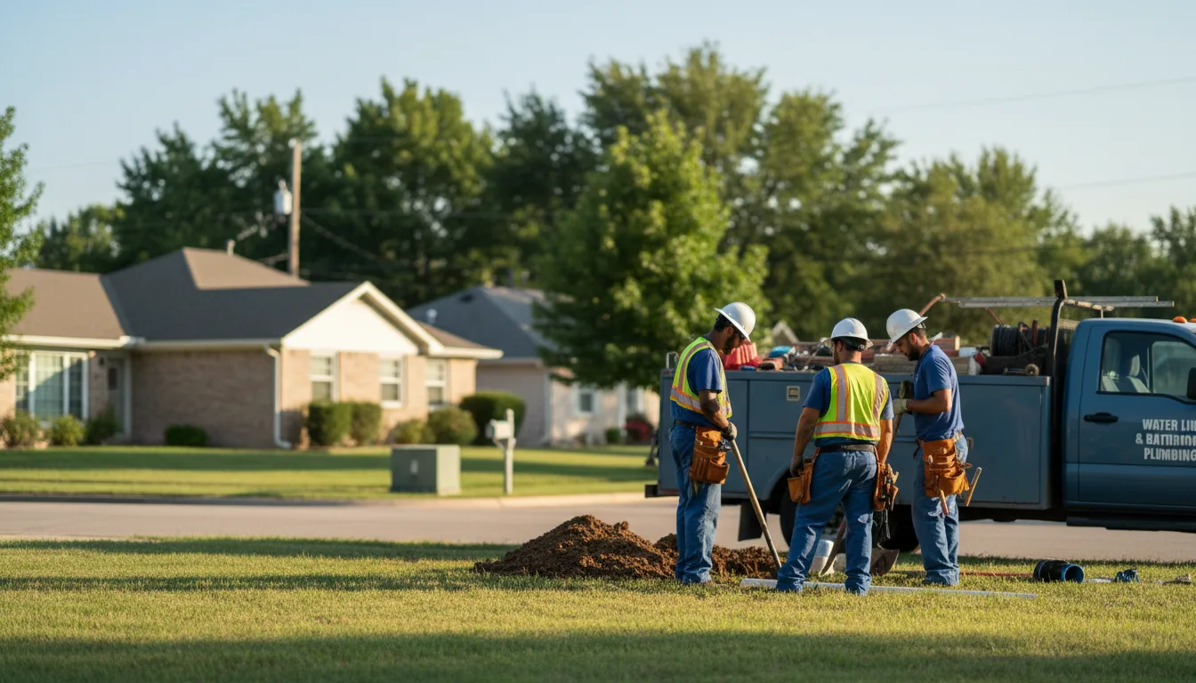 Residential water line and bathroom plumbing service in Algoma, MS